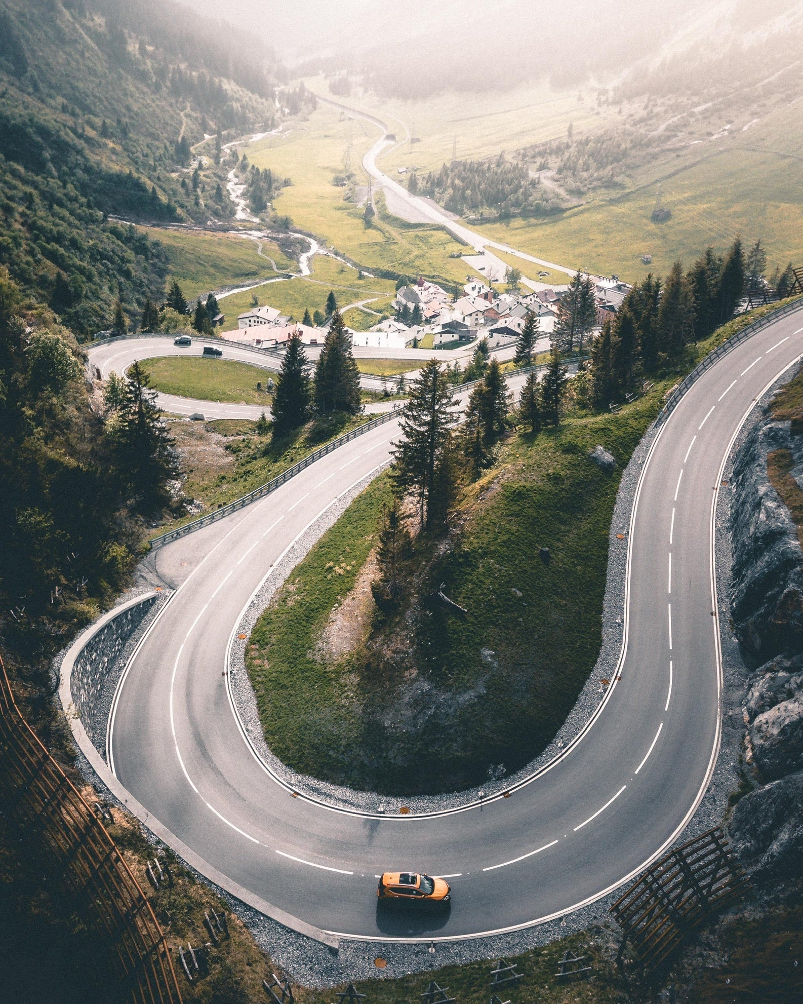 joyride club on the winding roads in the mountains