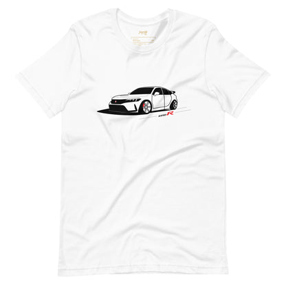 joyride club t shirt for car lovers, Honda Civic Type R FL5 white t shirt, front